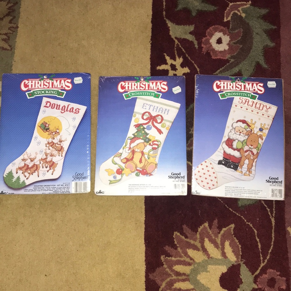 CROSS STITCH CHRISTMAS STOCKING KITS